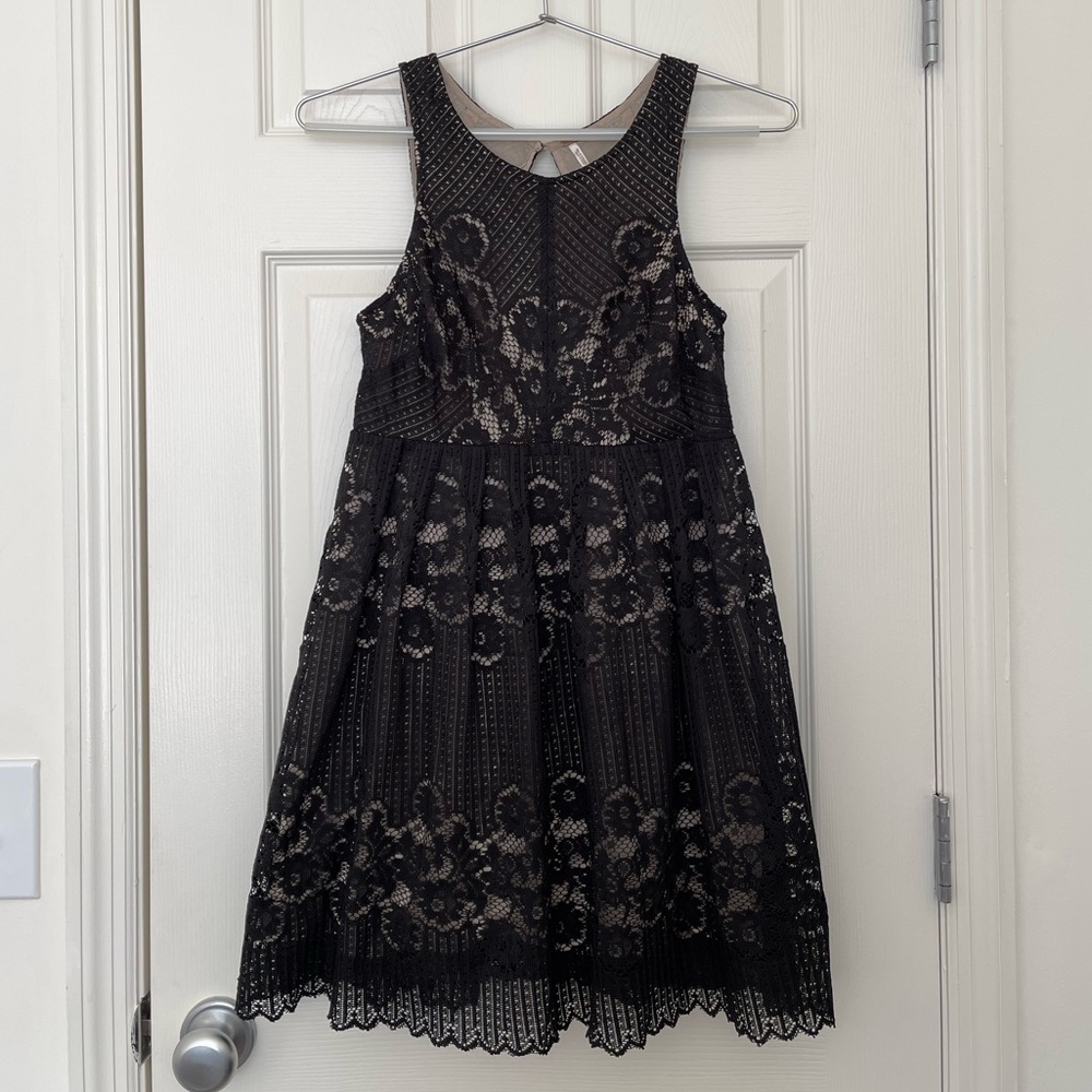 Free People Lace Dress Cutout Back Boho